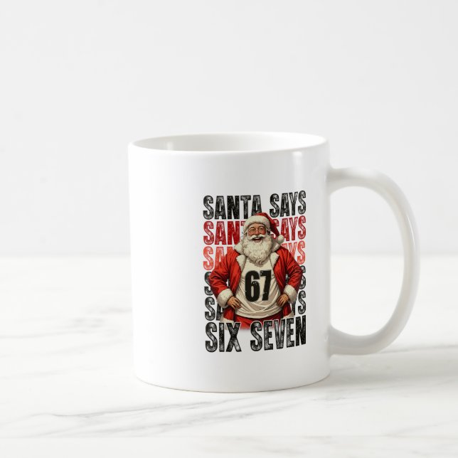 Tomte säger sex sju  kaffemugg (Höger)