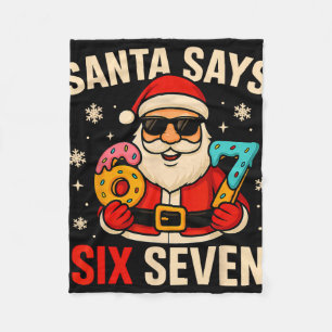 Tomte säger sex sju rolig 67 meme jul pojkar fleecefilt
