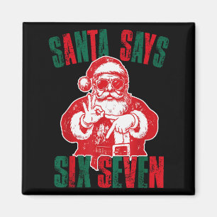 Tomte säger sex sju rolig 67 meme jul vint magnet
