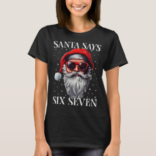 Tomte säger sex sju roliga jul pojkar 67 meme t shirt