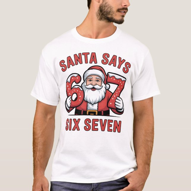tomte säger sex sju t shirt (Framsida)