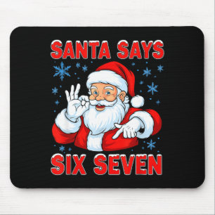 Tomte säger Six Seven Rolig Gen Z Jul Gag Tröja Musmatta