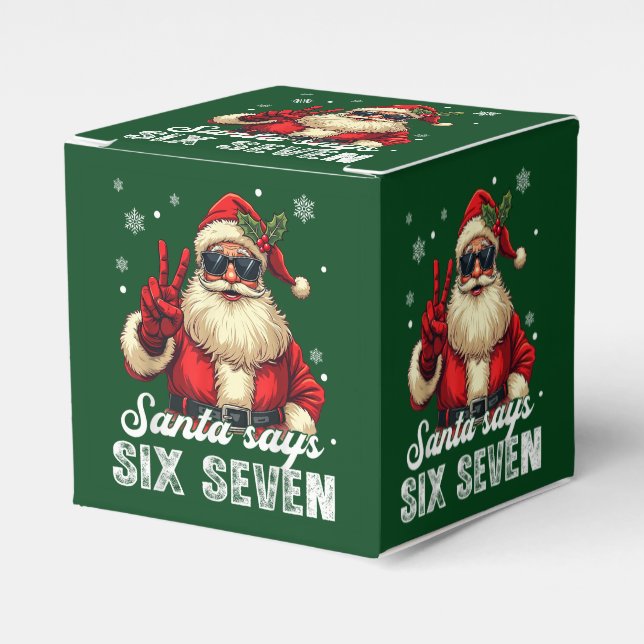 Tomte säger SIX SEVEN – Roligt julmem Presentaskar (Framsidan Sidan)