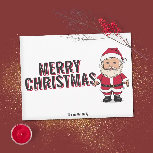 Tomte - Santon leksaksdocka jul Vykort (Santa Claus - Santon Toy Doll Christmas Postcard)