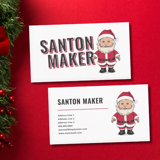 Tomte - Santon Maker Visitkort (Santa Claus - Santon Maker Business Card)