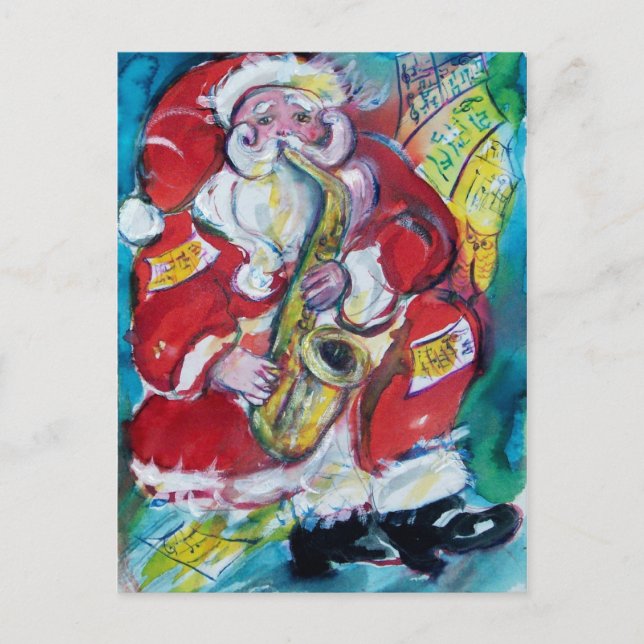 TOMTE & SAX, JULFIRANDE VYKORT (Framsida)