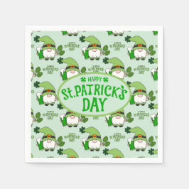Tomte-servetter för St. Patrick's Day Pappersservett