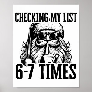 Tomte Sex Sju 6 7 Meme Rolig Jul Holiday H Poster