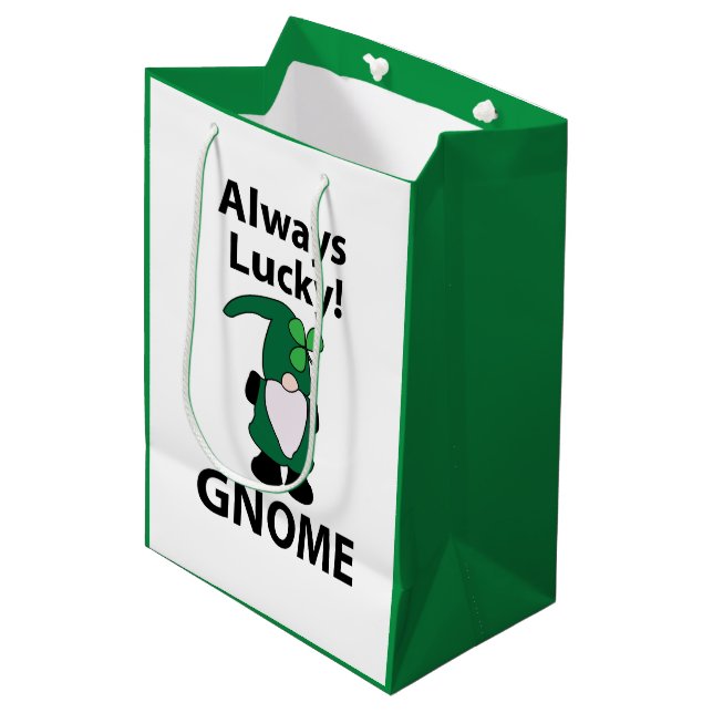 Tomte Shamrock Lucky St Patricks Day Tomte (Framsidan Vinklad)