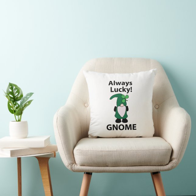Tomte Shamrock Lucky St Patricks Day Tomte Kudde (Stol)