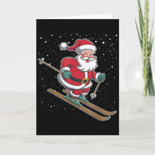 Tomte skidar jul sport Xmas semester C Kort