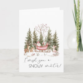Tomte, Släd, Presenter Skog Helgkort