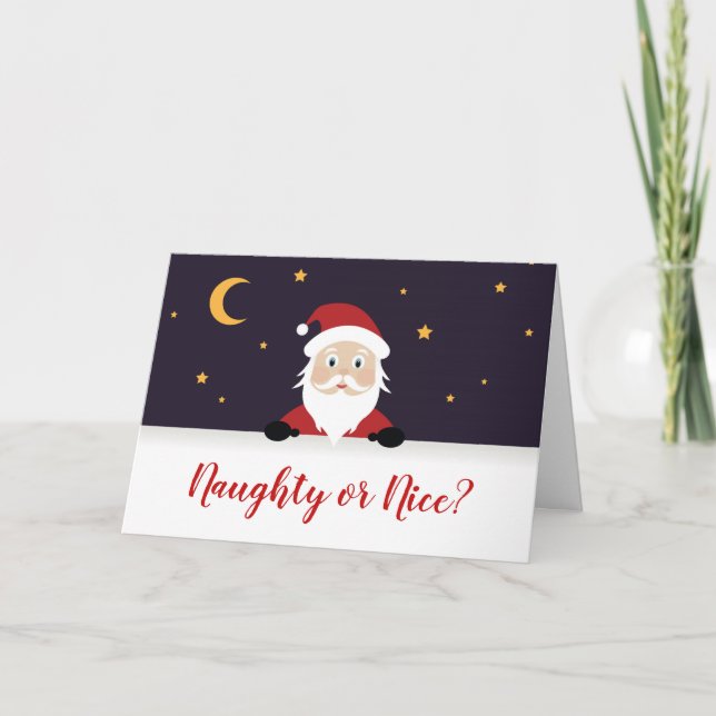 Tomte snäll eller stygg kort (Framsida)