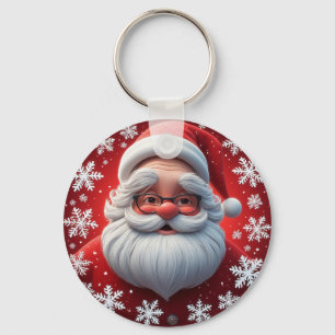 Tomte Snöflinga Jul Helg Present Nyckelring