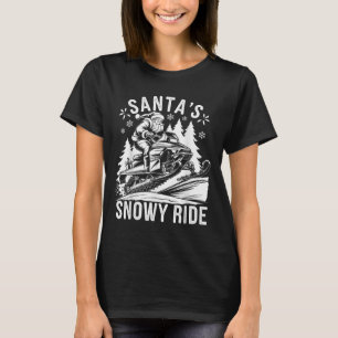 Tomte Snöskoter Åkning Snöskoter Jul  T Shirt