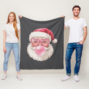 Tomte som blåser bubbel jul rolig jul fleecefilt