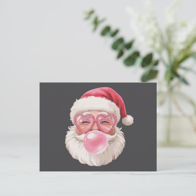 Tomte som blåser bubbel jul rolig jul helg vykort (Stående Fram)