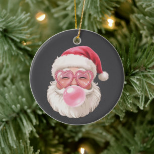 Tomte som blåser bubbel jul rolig jul julgransprydnad keramik