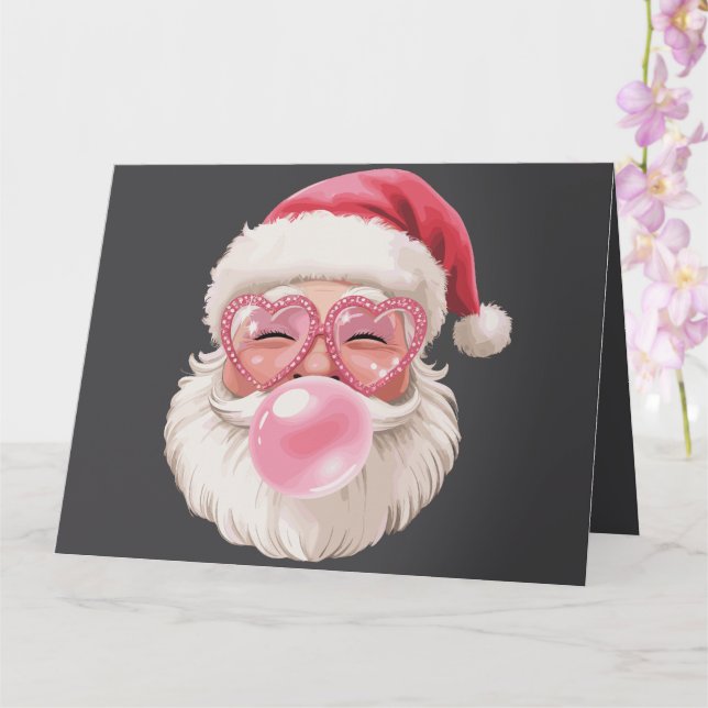 Tomte som blåser bubbel jul rolig jul kort (Orkide)