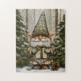 Tomte som ger presenter pussel