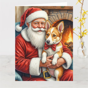Tomte som håller australiensisk nötkreaturshund ju kort