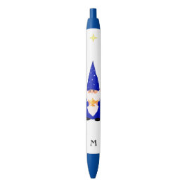 Tomte som håller en magisk lampa & monogram