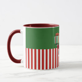 Tomte som håller presentlåda illustration mugg