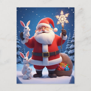 🎄 Tomte som håller snöflinga❄️ Festlig jul Vykort
