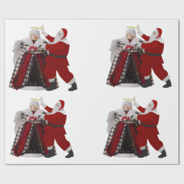 Tomte som justerar en gloria presentpapper