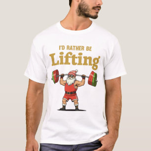 Tomte som lyfter vikter t shirt