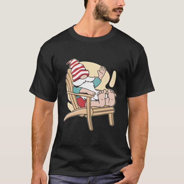 Tomte som solar sig för barn t shirt (Framsida)