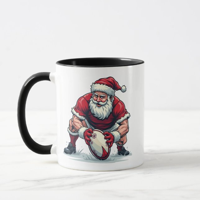 Tomte som spelar fotboll Fantasy jul spelare Mugg (Vänster)