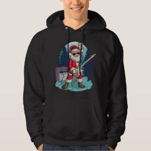Tomte som spelar gitarr Roligt rock julmusik Hoodie