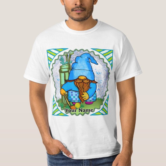 Tomte som spelar golf T-Shirt (Framsida)