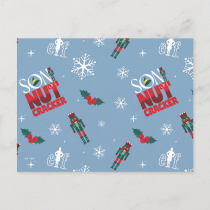 Tomte "Son av en nötknäppare" vintermönster Helg Vykort