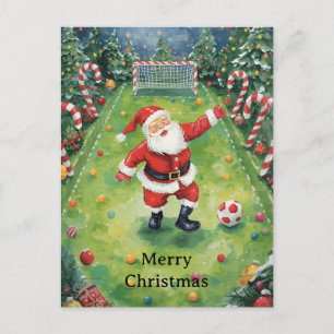Tomte spelar fotboll julhelg helg vykort