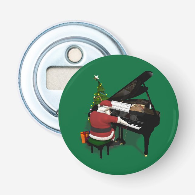 Tomte spelar piano flasköppnare (Framsidan)