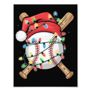 Tomte Sport Jul Basebollspelare Fototryck