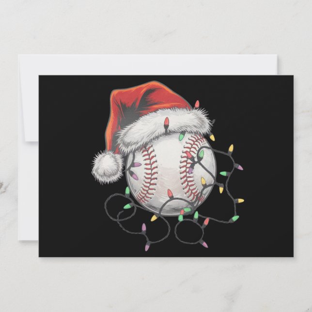 Tomte Sport Jul Basebollspelare Julkort (Framsida)