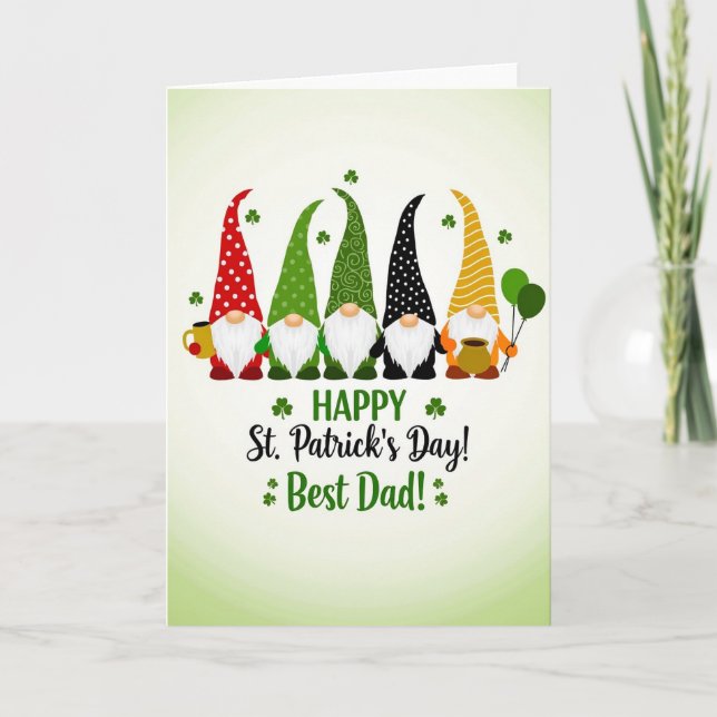 Tomte St Patricks Bästa Pappa-Kort Kort (Framsida)