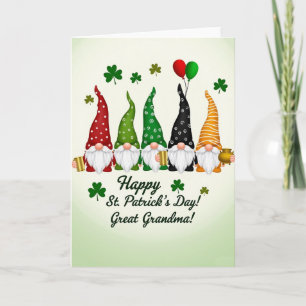 Tomte St Patricks Day Mormors Kort