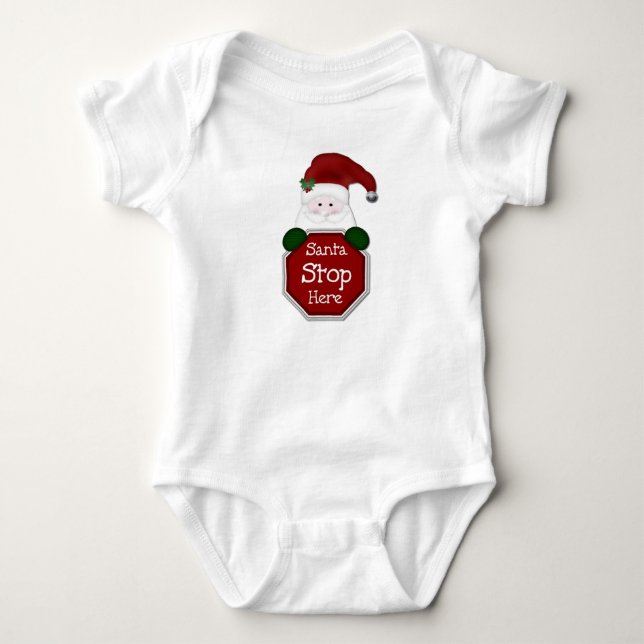 Tomte stopp här skjorta t-shirt (Framsida)