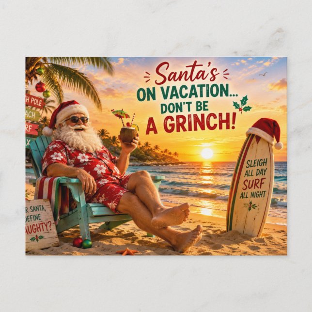 Tomte strand julfest inbjudan  (Framsida)