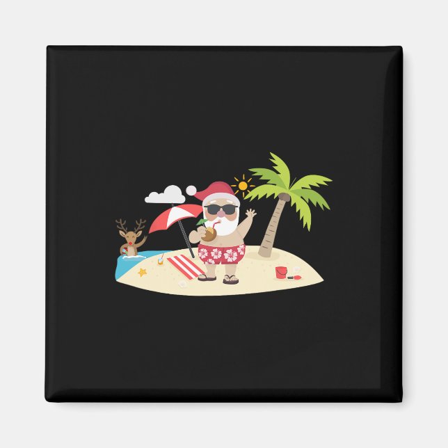 Tomte surfing Hawaiian Magnet (Framsidan)