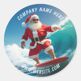 Tomte surfing jul i juli klassiker runt klistermärke