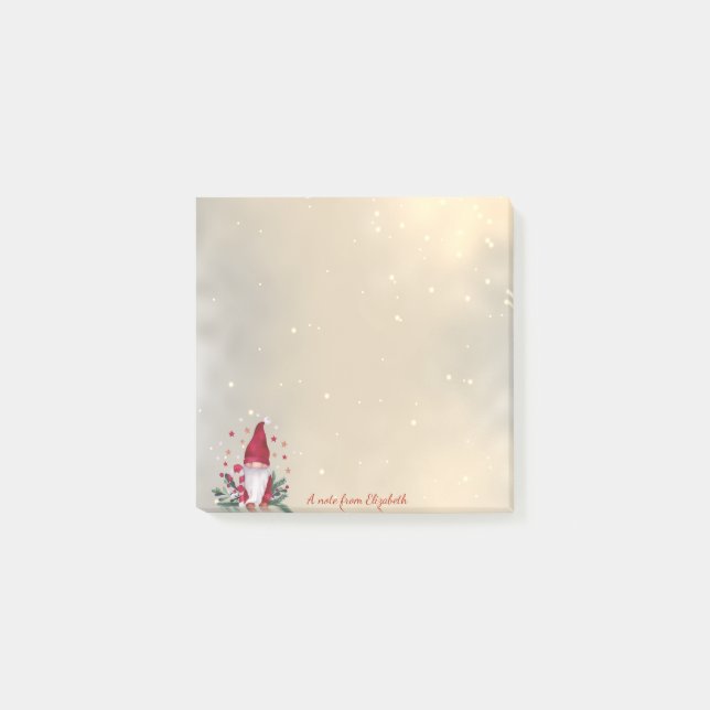 Tomte Tall Grenar Stjärnor Jul Post-it Block (Framsida)