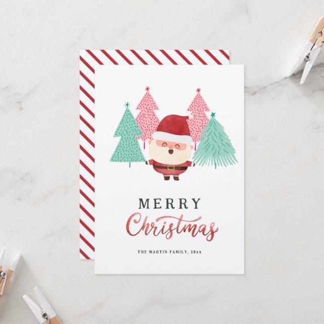 Tomte Tall Jul Holiday Kort (Fram/Back In Situ)