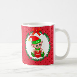 Tomte, tallrikskrans, röda bollar & hjärtan kaffemugg