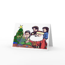 Tomte tänder menoran - Xmas Chanukah