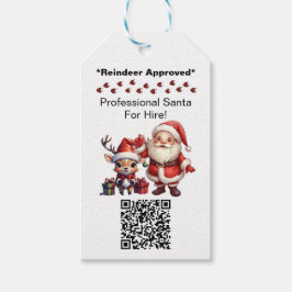 Tomte tomten Två sidor Affärs-kort Redigera QR-kod Presentetikett